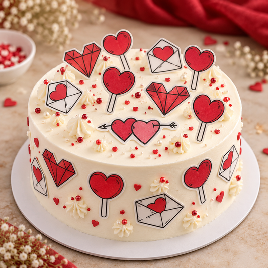 Premium  Paper Valentine’s Day Heart & Love Edible Wafer