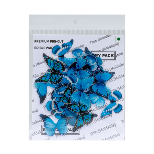 Blue Butterfly Edible Pre-Cut Wafers (WPC-001)