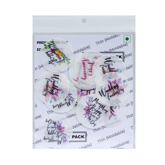 Happy Anniversary Edible Pre-Cut Waferscode  (WPC-207)