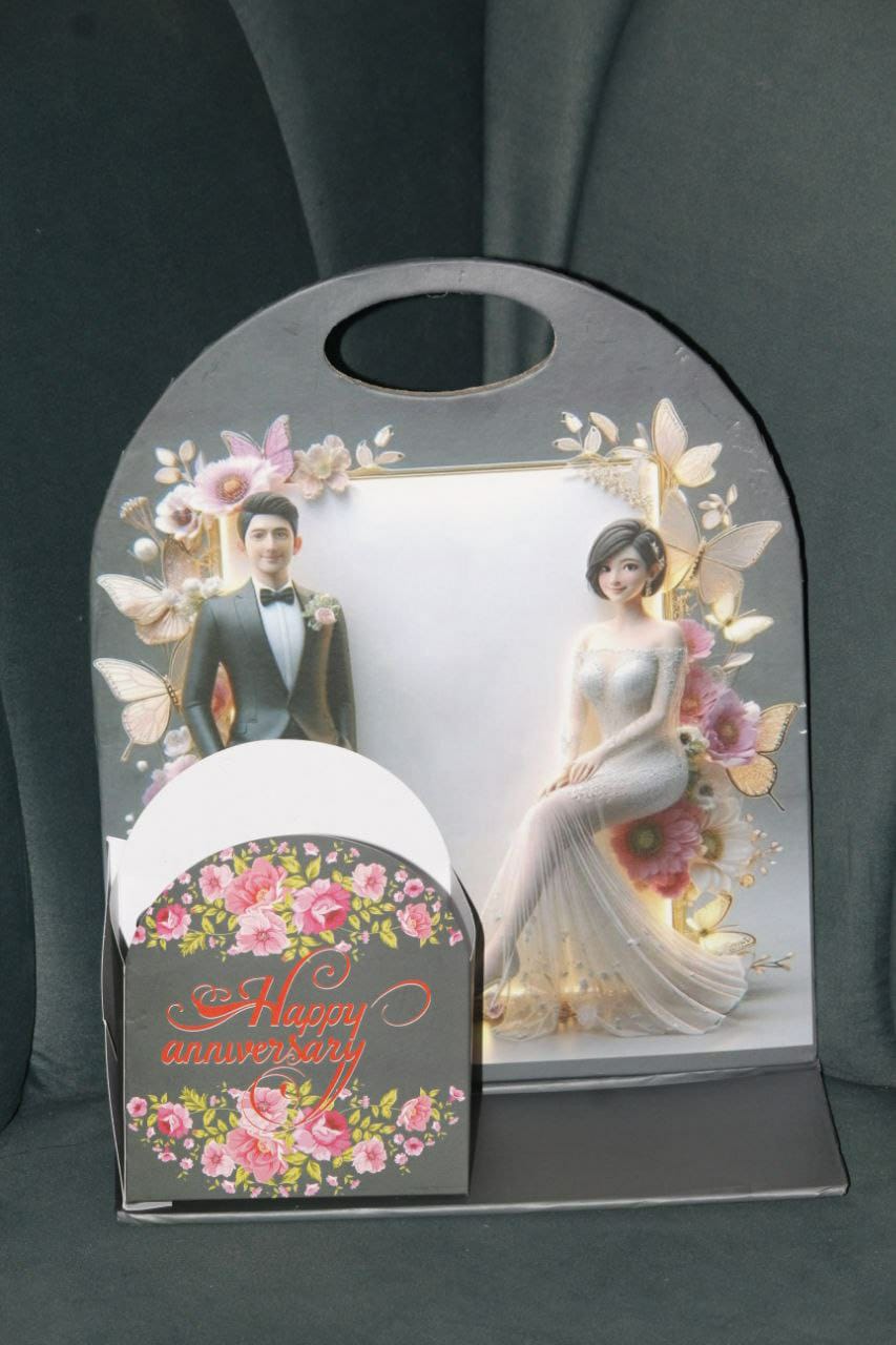 Foldable Anniversary Couple  Cake Hamper Stand
