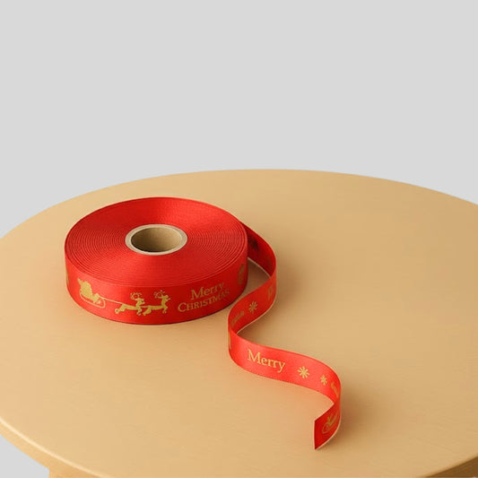 Merry Christmas Ribbon Red 5 mtr