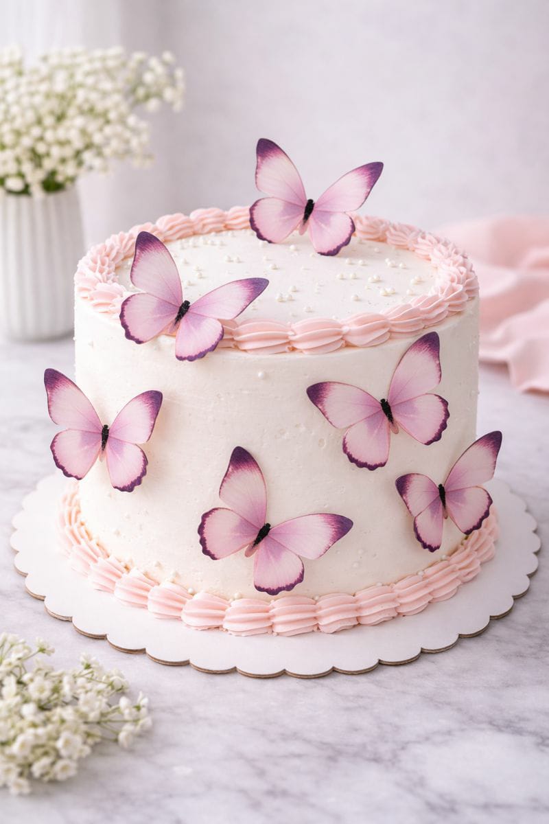 Butterfly Pack Of 10 Pastel Purple