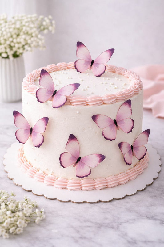 Butterfly Pack Of 10 Pastel Purple