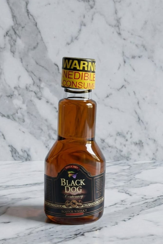 Black Dog Miniature Bottle of cake decoration