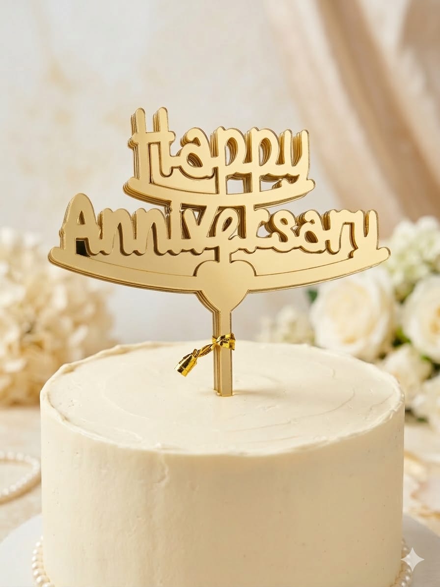 Happy Anniversary Acrylic Topper Pack of 10
