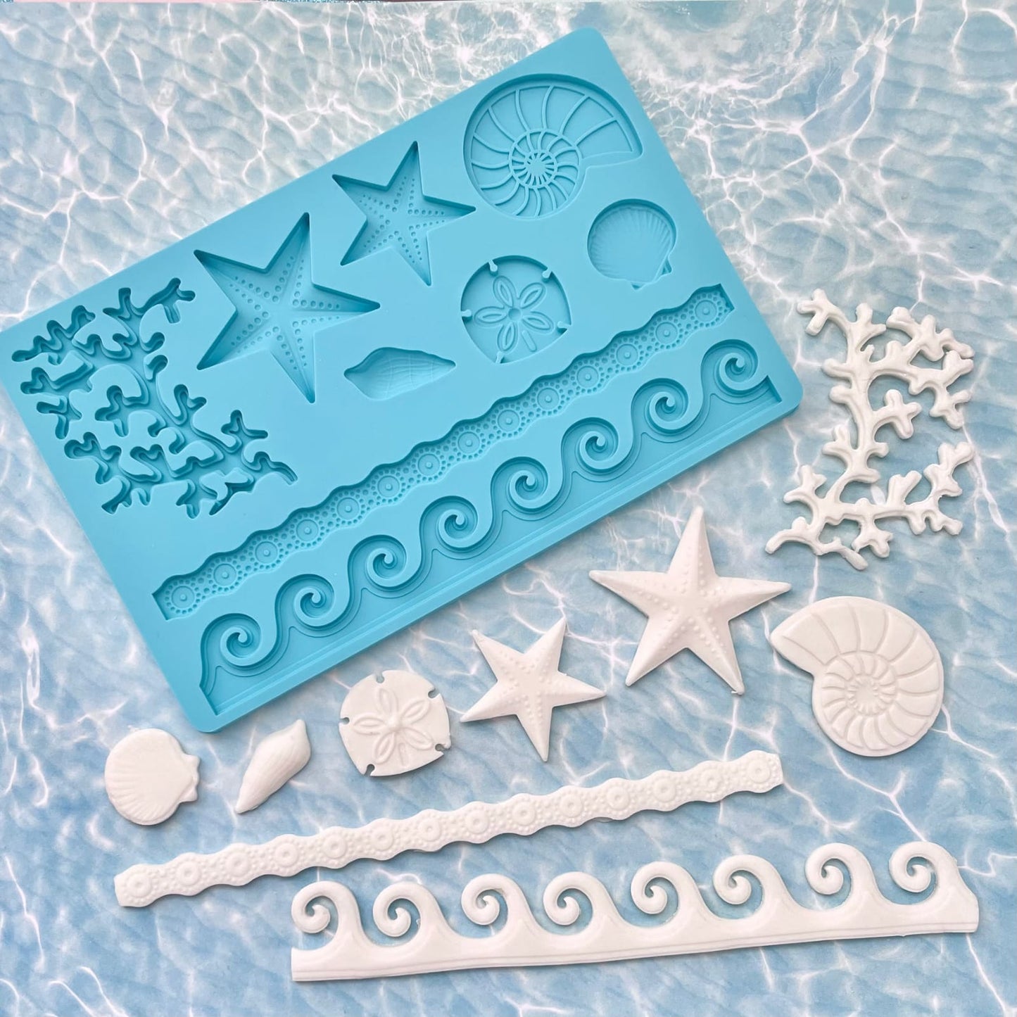 Fondant Premium Sea life Embossing Mould