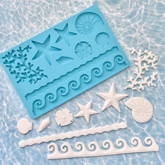 Fondant Premium Sea life Embossing Mould