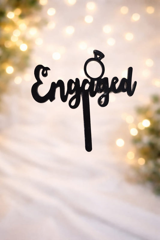 Engaged Topper Pack of 5 size - 3 inch