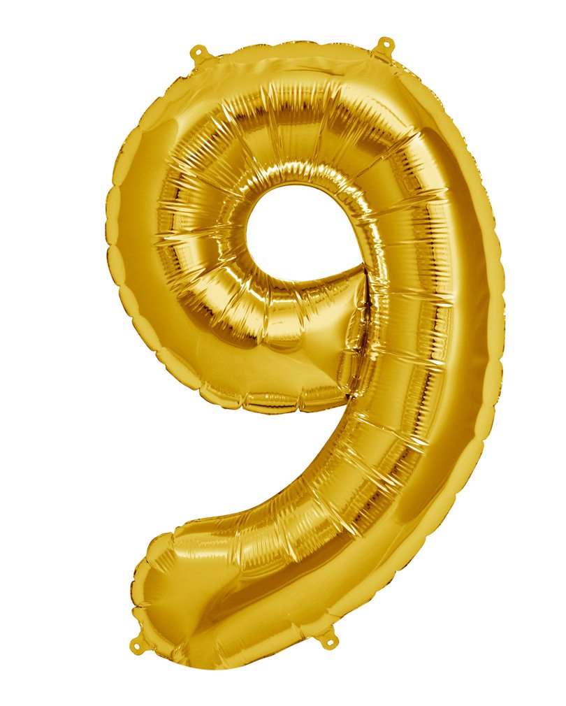 9 Number Foil balloon Size - 14 inch