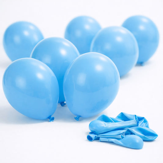 Sky blue metallic balloons (pack of 50)