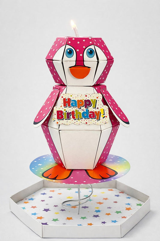 Popup Cake topper Pink candle
