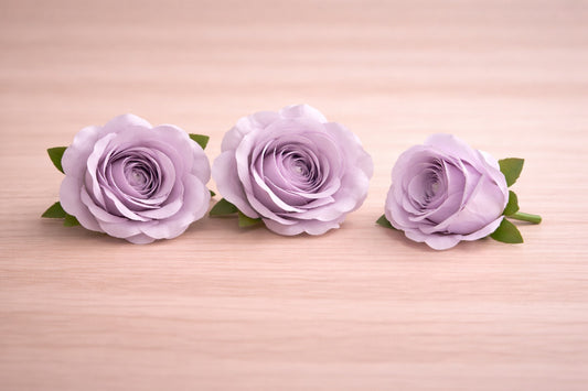 Korean  Lavender Artificial rose flower Pack of 3