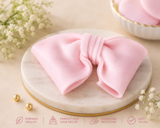 Pink bow topper