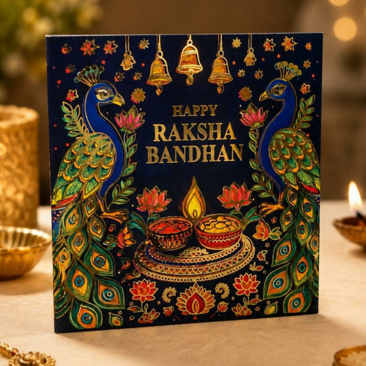 Peacock Elegance Raksha Bandhan 4 Pcs Brownie Box pack of 10