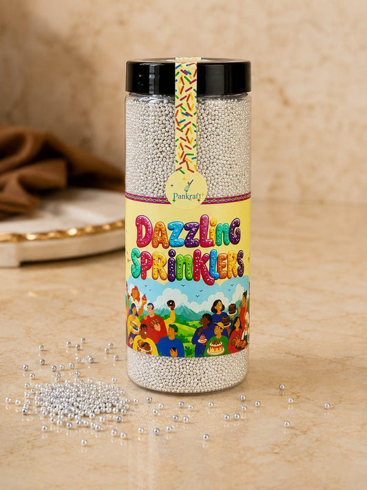Pankraft  Premium Silver 1mm Dazzling Sprinkles 750gm