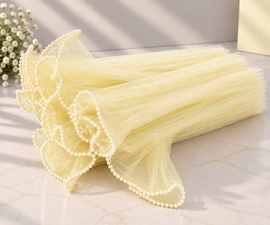 Lemon Yellow Noor Net Approx 2 mtr
