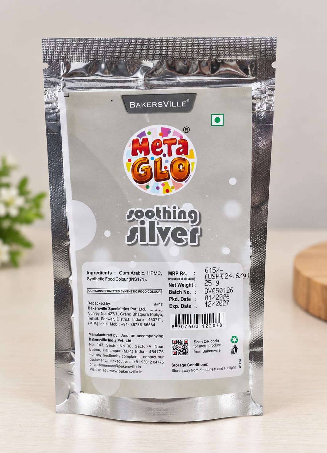 Bakersville Meta Glo Soothing Silver- 25gm