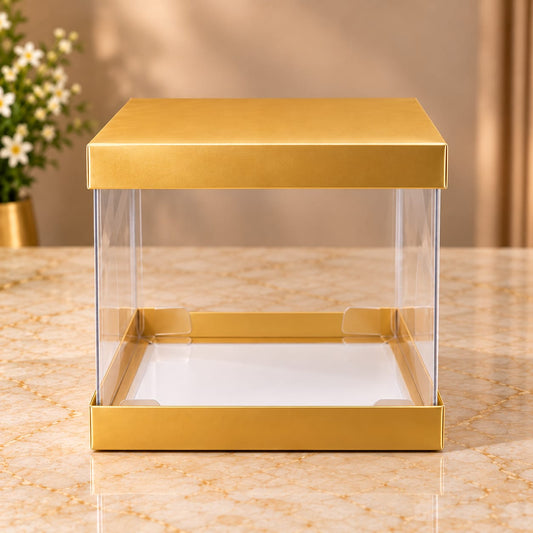 Pull Me Up Golden Cake Box Size- 8*8*8 Inch