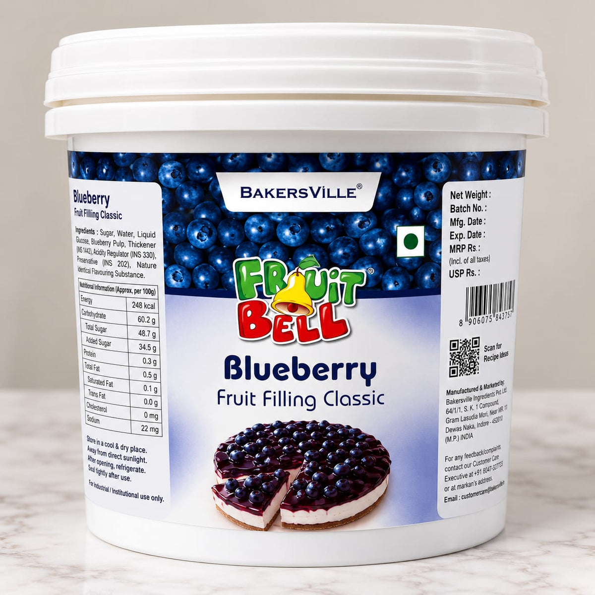 Bakersville Fruit Bell Blueberry Fruit Filling Classic - 1kg