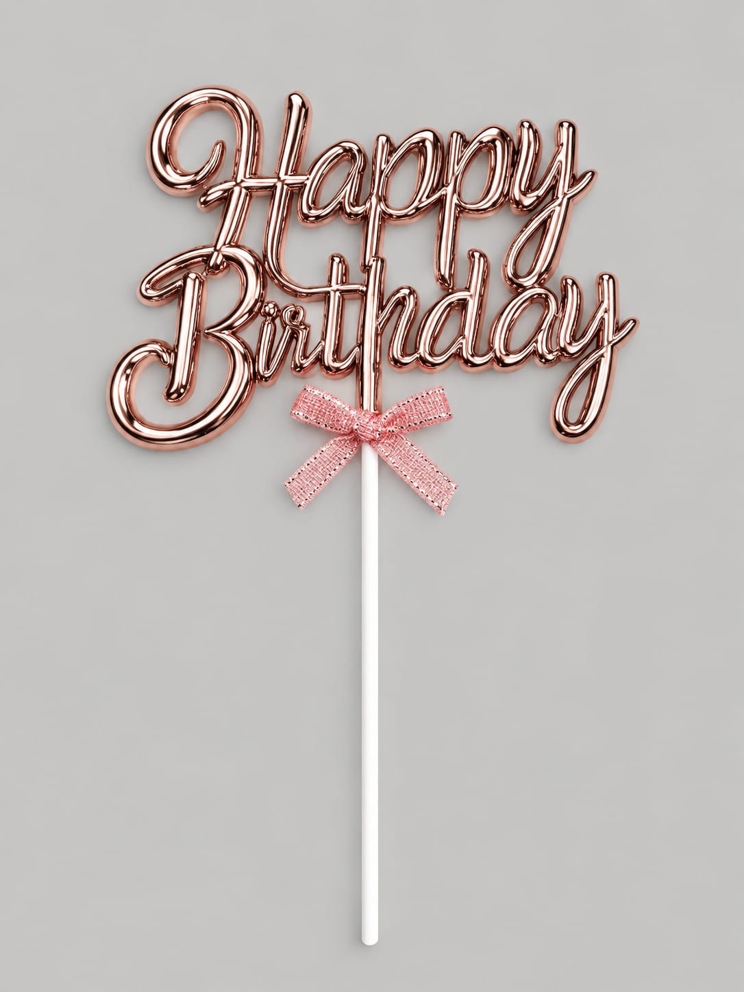 Premium Golden Happy Birthday Cake Topper