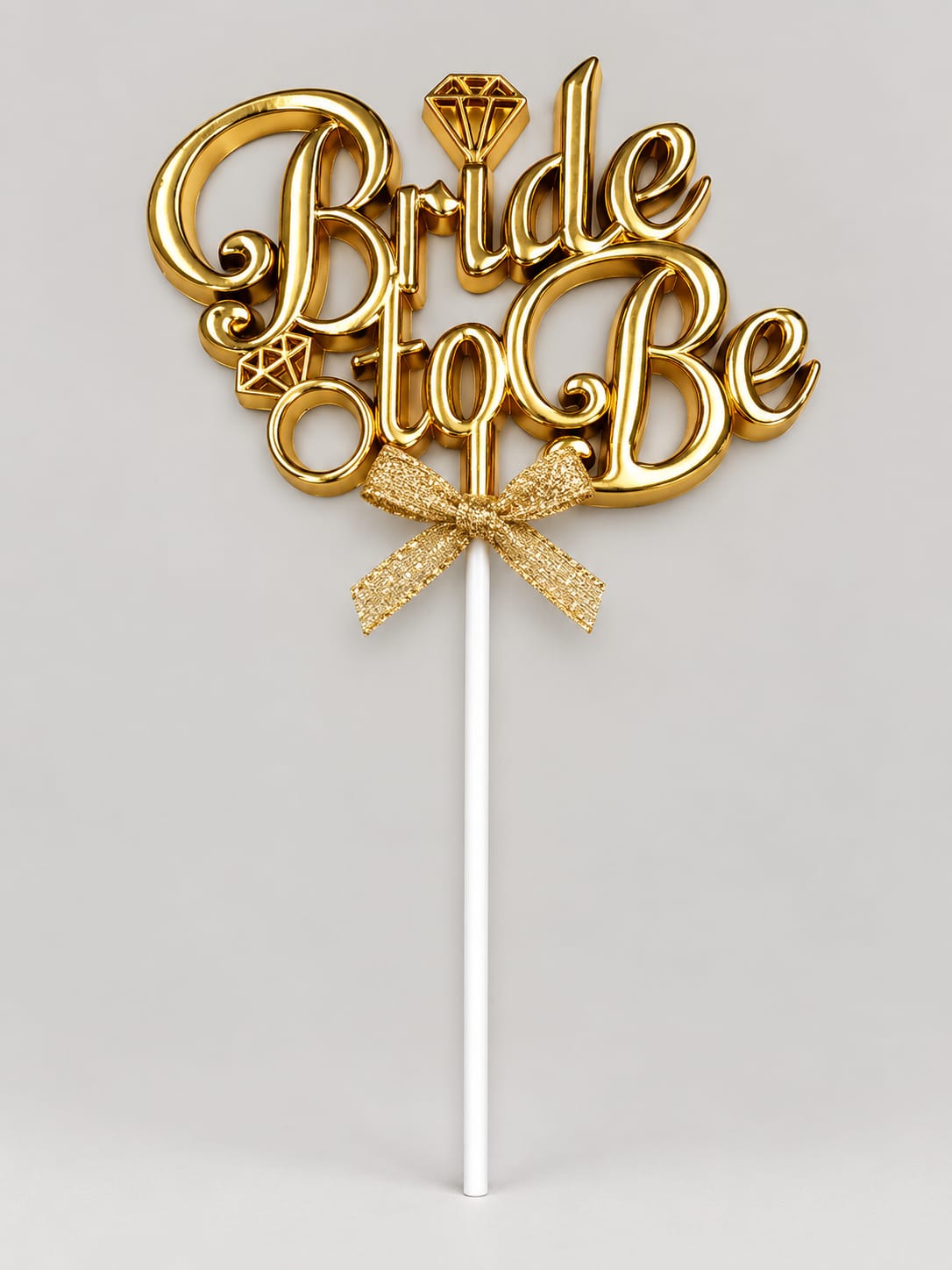 Premium Golden Bride To Be Cake Topper