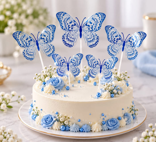 3D Blue Butterfly For Cake Decoration