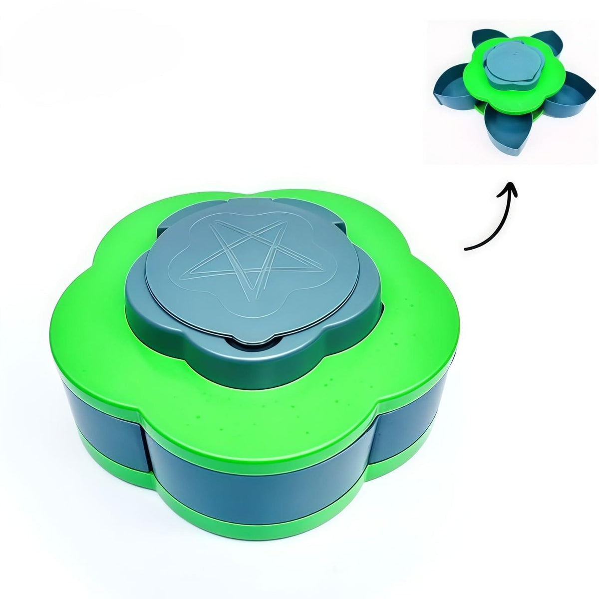 Multipurpose  Flower Shaped Rotating Candy Box