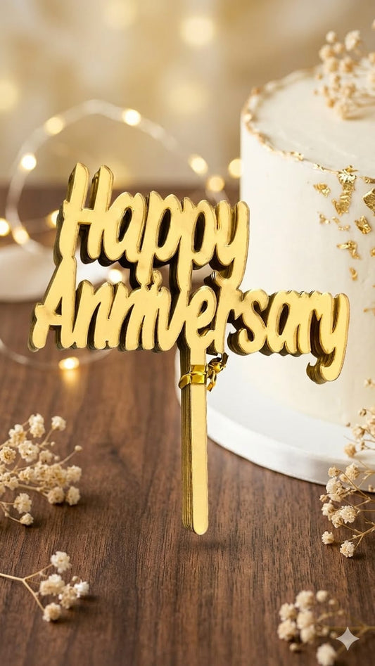 Happy Anniversary Acrylic Topper Pack Of 10