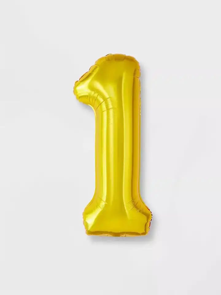 1 Number Foil Balloon size - 14 inch