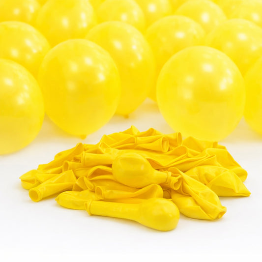 Yellow metallic Balloons (Pack Of 50)