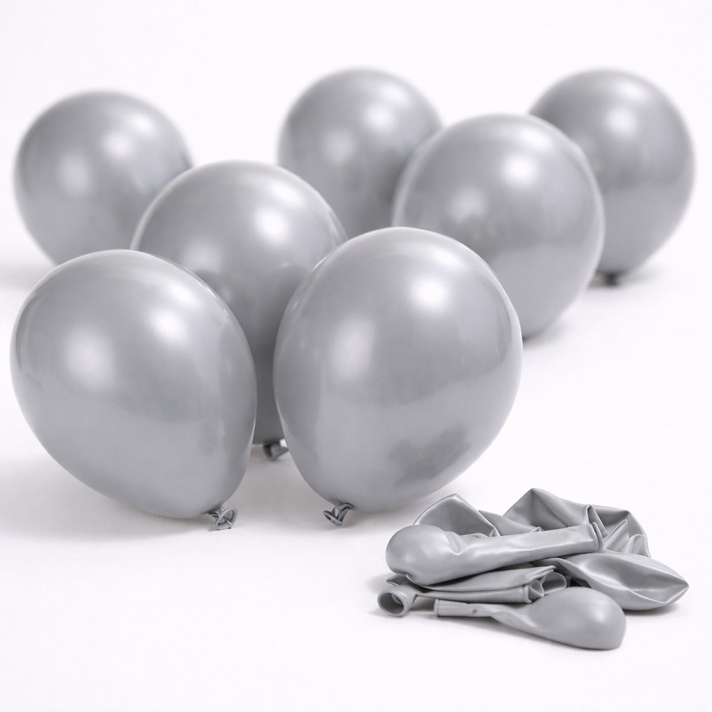 Grey metallic Balloons (pack Of 50)