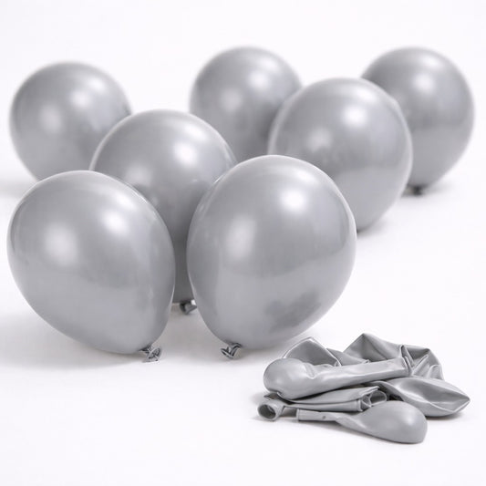 Grey metallic Balloons (pack Of 50)