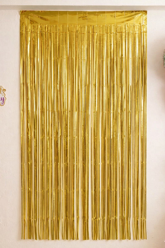 Golden Birthday foil curtain  (pack of 1)