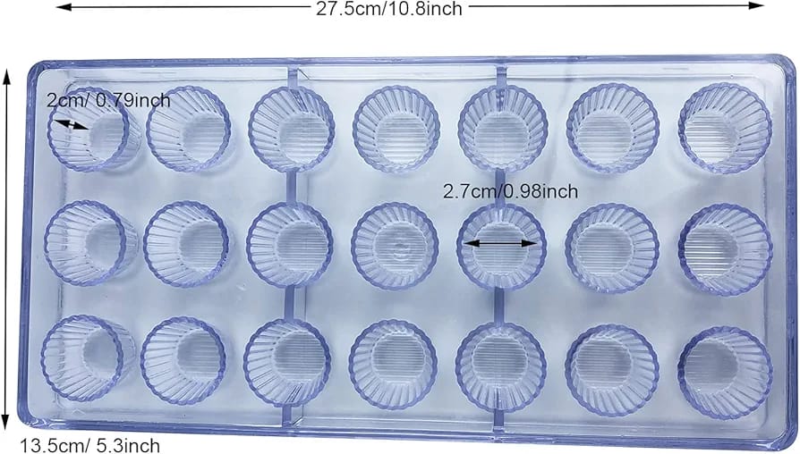 21 Cavity Chocolate Cup Polycarbonate Mould