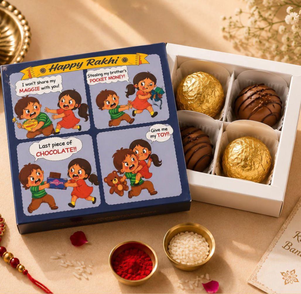 Sibling Fun 4 Cavity Chocolate Box pack of 10