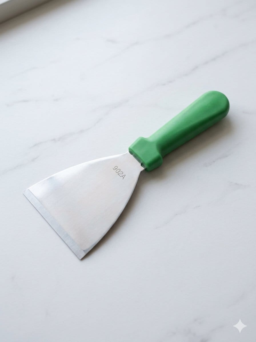 Stainless Steel Scraper with Handle Size 4 Inch (Random Colour)