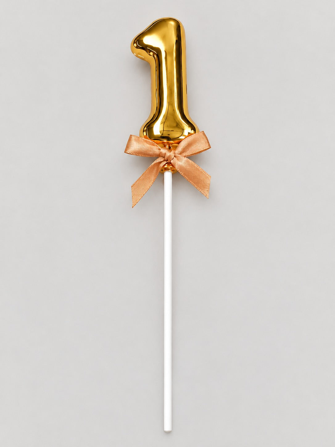 Premium 1 Number Topper With Bow Size 21cm