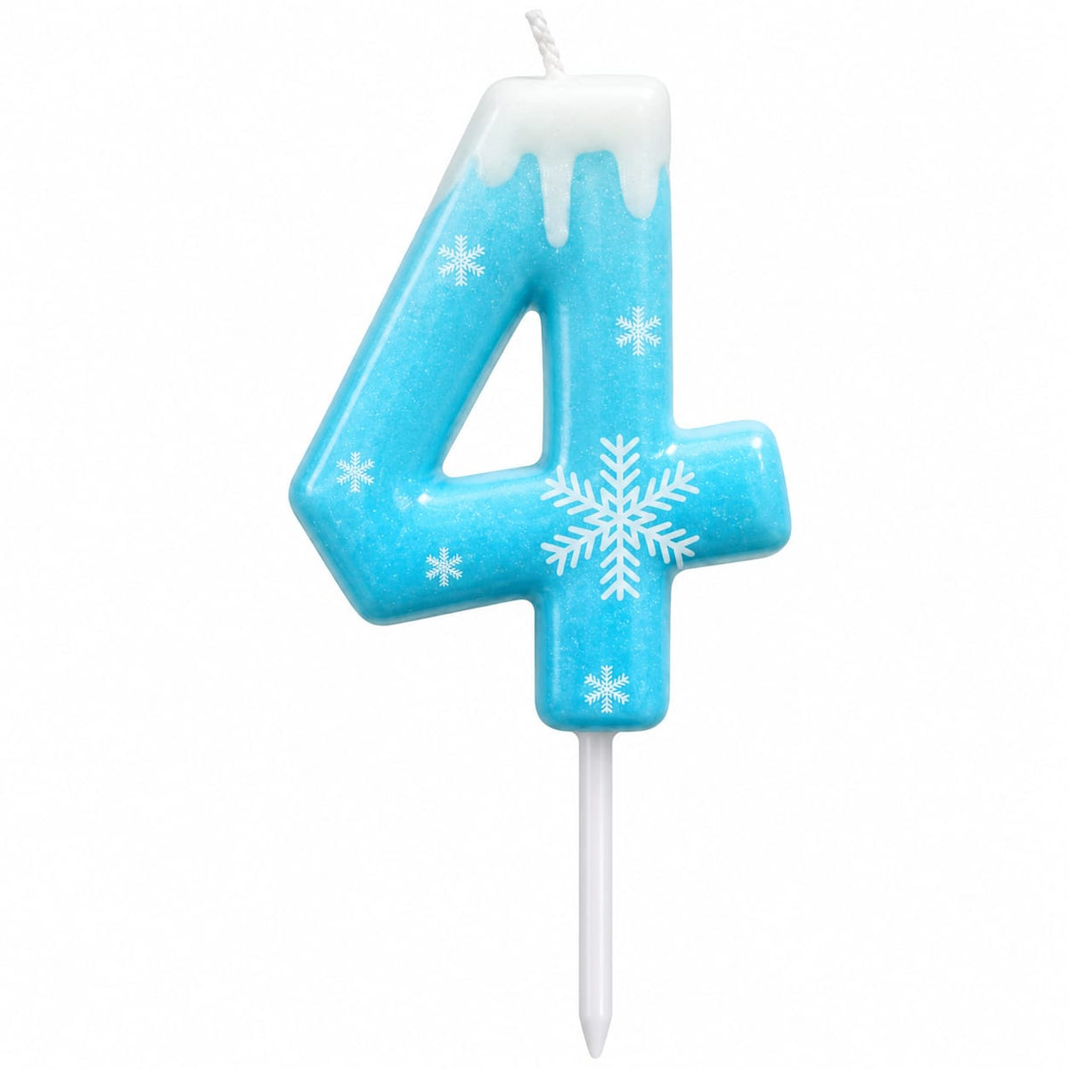 4 Number Blue Frozen Theme Candle for Cake Decoration