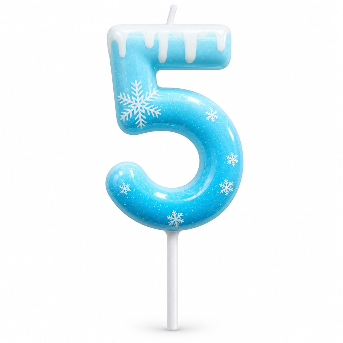 5 Number Blue Frozen Theme Candle for Cake Decoration