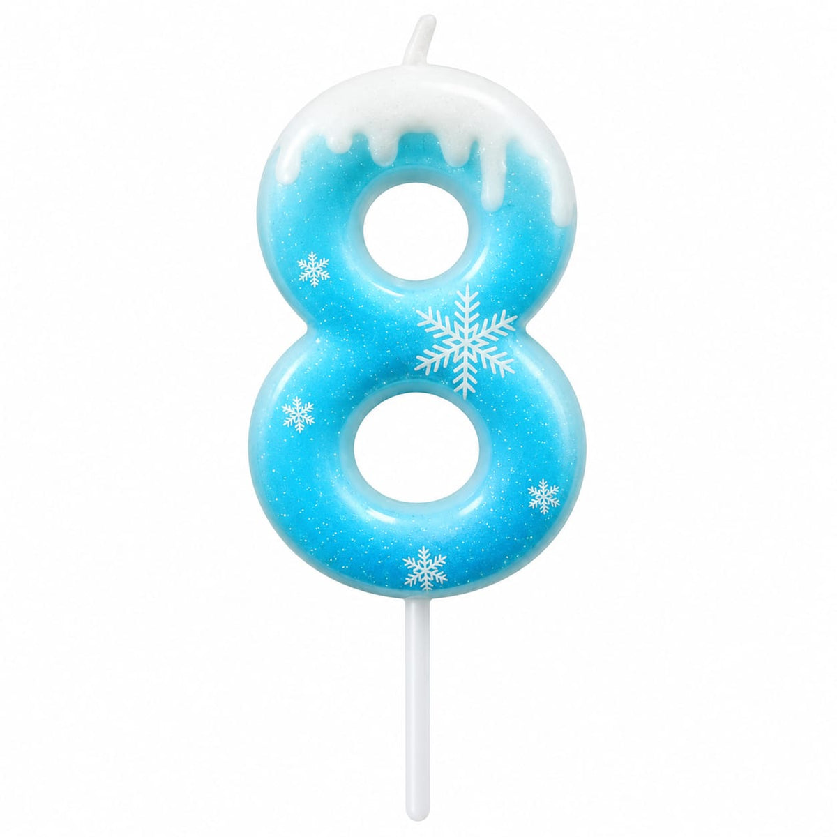 8 Number Blue Frozen Theme Candle for Cake Decoration