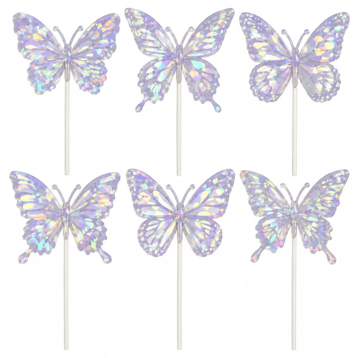 Colourfull Butterfly Cake Topper Set Pack Of 6