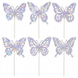 Colourfull Butterfly Cake Topper Set Pack Of 6