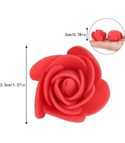 Red Rose Foam Flower For Cake Decoration Pack of 100