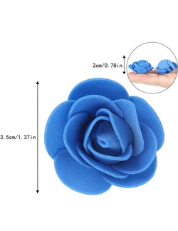 Navy Blue Rose Foam Flower For Cake Decoration Pack of 100