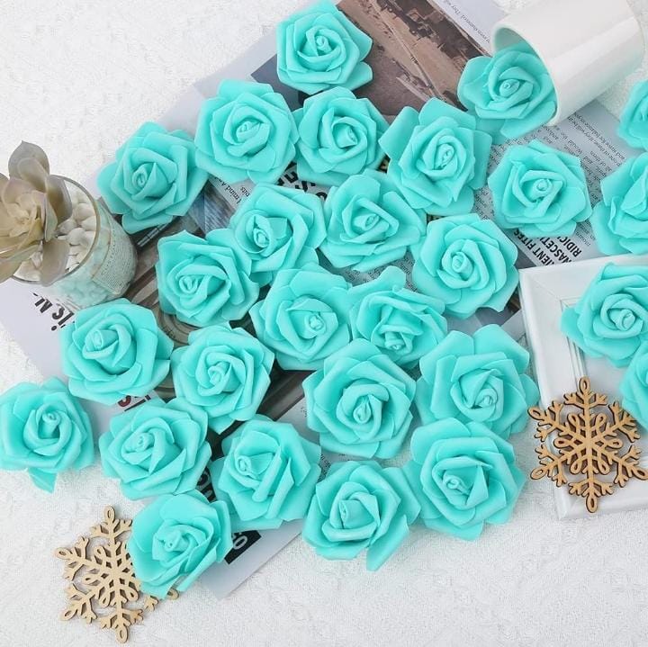 Torques Rose Foam Flower For Cake Decoration Pack of 100