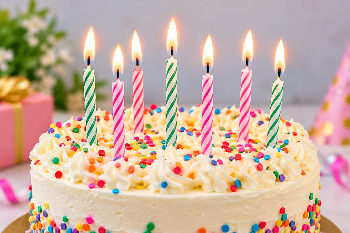 Decor Birthday Spiral Candles Pack of 10
