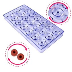 Hollow Shape Poly Carbonate Chocolate Mould 21 Cavity