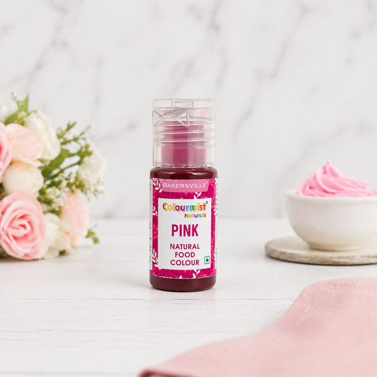 BAKERSVILLE COLOURMIST NATURAL FOOD COLOUR 20GM PINK COLOUR