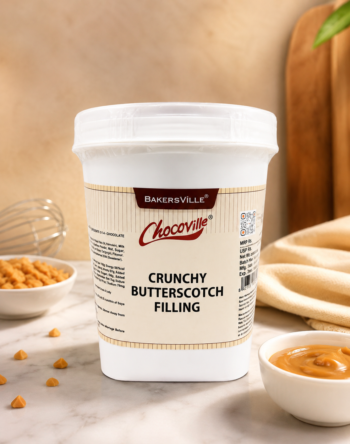 Bakersville Chocoville Crunchy Butterscotch Filling 1kg