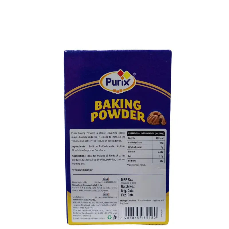 Bakersville purix Baking Powder 100 gm